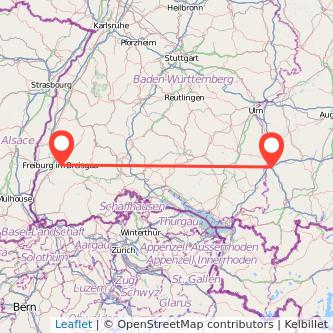 Freiburg im Breisgau Memmingen Mitfahrgelegenheit Karte