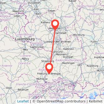 Freiburg im Breisgau Mainz Mitfahrgelegenheit Karte