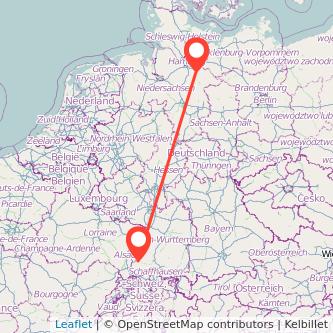 Freiburg im Breisgau Lüneburg Mitfahrgelegenheit Karte