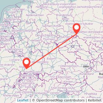 Freiburg im Breisgau Görlitz Mitfahrgelegenheit Karte