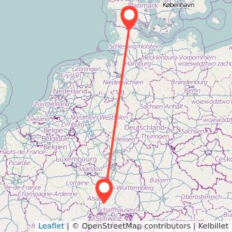 Freiburg im Breisgau Flensburg Mitfahrgelegenheit Karte