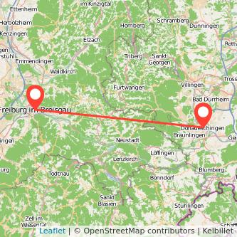 Freiburg im Breisgau Donaueschingen Bahn Karte