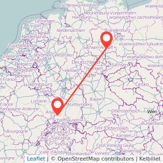 Freiburg im Breisgau Dessau Mitfahrgelegenheit Karte