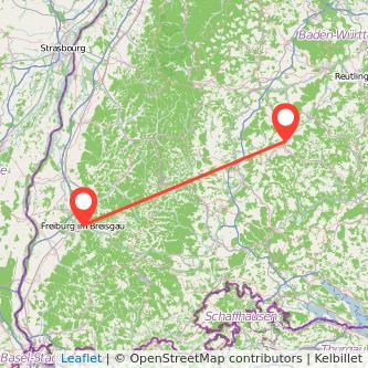 Freiburg im Breisgau Balingen Mitfahrgelegenheit Karte