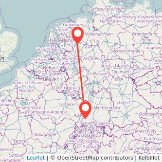 Freiburg im Breisgau Bad Bentheim Bahn Karte