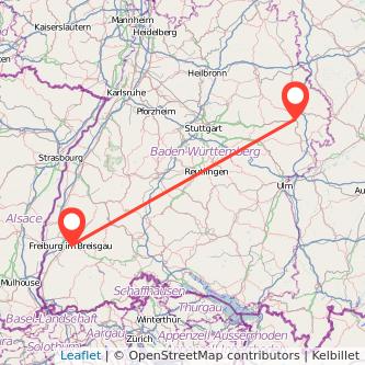 Freiburg im Breisgau Aalen Mitfahrgelegenheit Karte