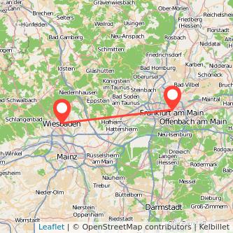 Frankfurt am Main Wiesbaden Mitfahrgelegenheit Karte