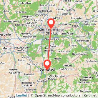 Frankfurt am Main Darmstadt Bahn Karte
