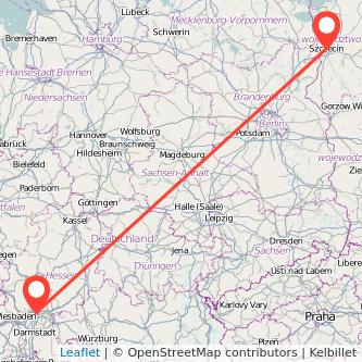 Frankfurt Szczecin bus map