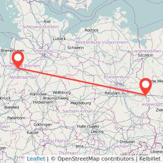 Frankfurt (Oder) Bremen Mitfahrgelegenheit Karte