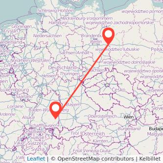 Frankfurt (Oder) Biberach an der Riß Mitfahrgelegenheit Karte
