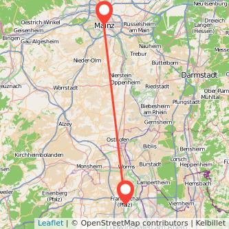 Frankenthal Mainz Mitfahrgelegenheit Karte