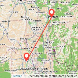 Frankenthal Darmstadt Mitfahrgelegenheit Karte