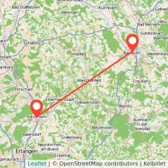 Forchheim Bayreuth Mitfahrgelegenheit Karte