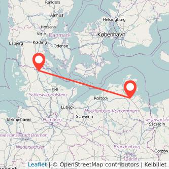 Flensburg Greifswald Mitfahrgelegenheit Karte