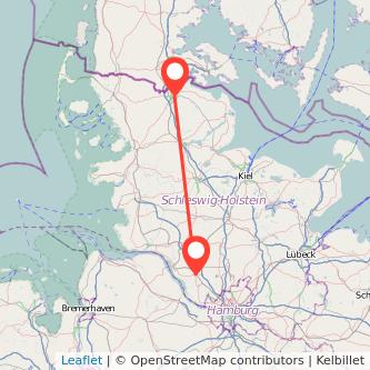 Flensburg Elmshorn Bahn Karte