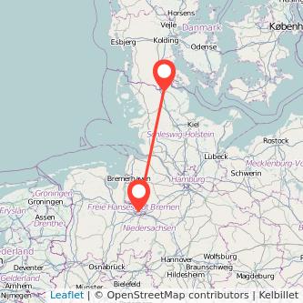 Flensburg Bremen Mitfahrgelegenheit Karte