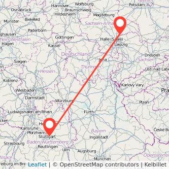 Fellbach Bitterfeld Mitfahrgelegenheit Karte