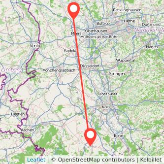 Euskirchen Rheinberg Mitfahrgelegenheit Karte