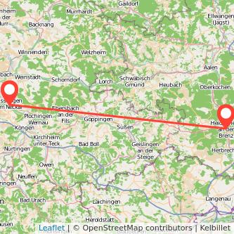 Esslingen Heidenheim an der Brenz Mitfahrgelegenheit Karte