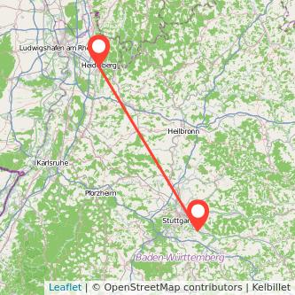 Esslingen Heidelberg Mitfahrgelegenheit Karte