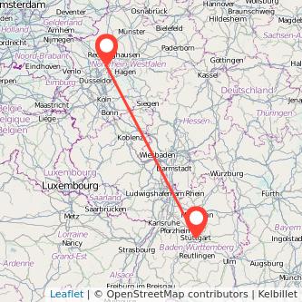 Essen Stuttgart Mitfahrgelegenheit Karte
