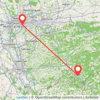 Essen Siegen Mitfahrgelegenheit Karte