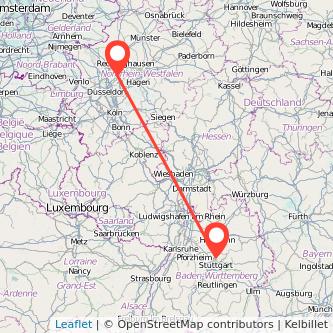 Essen Ludwigsburg Mitfahrgelegenheit Karte