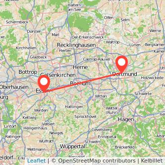 Essen Dortmund Mitfahrgelegenheit Karte