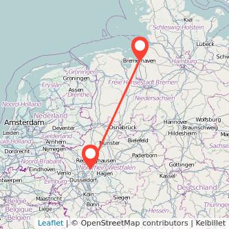 Essen Bremerhaven Mitfahrgelegenheit Karte