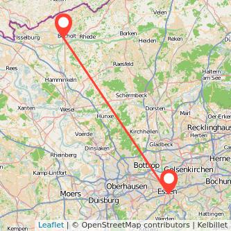 Essen Bocholt Mitfahrgelegenheit Karte