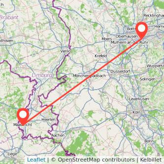 Essen Maastricht Mitfahrgelegenheit Karte