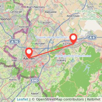 Eschweiler Aachen Mitfahrgelegenheit Karte