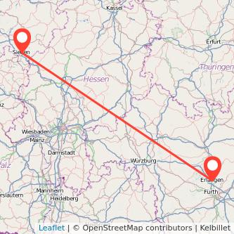Erlangen Siegen Bahn Karte