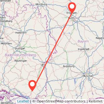 Erlangen Ravensburg Mitfahrgelegenheit Karte