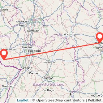 Erlangen Pirmasens Mitfahrgelegenheit Karte