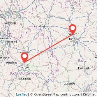 Erlangen Ludwigsburg Mitfahrgelegenheit Karte