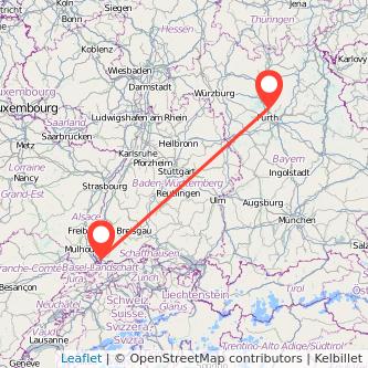 Erlangen Lörrach Mitfahrgelegenheit Karte