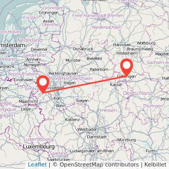 Erkelenz Göttingen Mitfahrgelegenheit Karte
