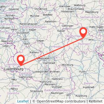 Erfurt Trier Mitfahrgelegenheit Karte