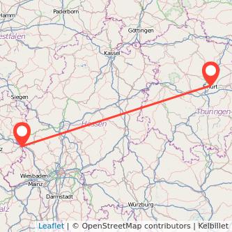 Erfurt Limburg Mitfahrgelegenheit Karte