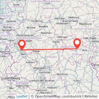 Erfurt Köln Mitfahrgelegenheit Karte