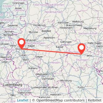 Erfurt Düsseldorf Mitfahrgelegenheit Karte