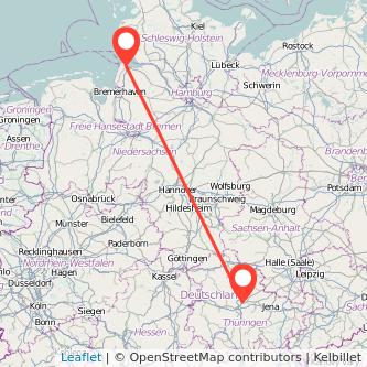 Erfurt Cuxhaven Mitfahrgelegenheit Karte