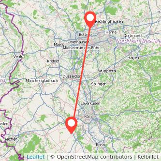 Erftstadt Gladbeck Mitfahrgelegenheit Karte