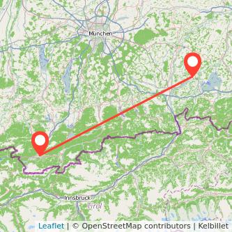 Bad Endorf Garmisch-Partenkirchen Bahn Karte