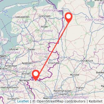 Emmerich Papenburg Mitfahrgelegenheit Karte