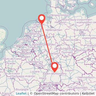 Emden Stuttgart Mitfahrgelegenheit Karte