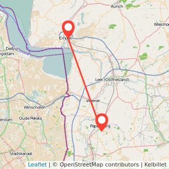 Emden Papenburg Mitfahrgelegenheit Karte