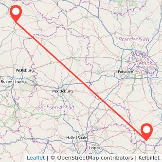 Elsterwerda Bad Bevensen Bahn Karte